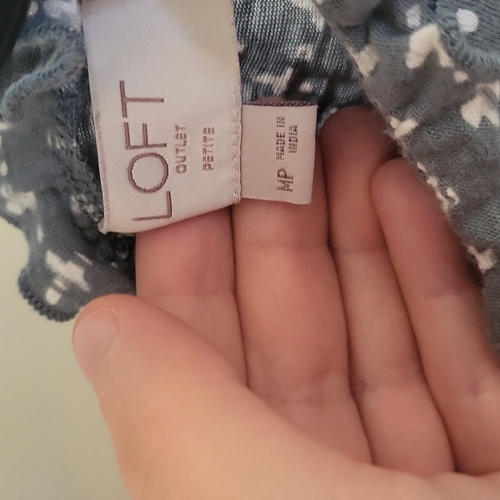 LOFT Blue Ruffle Blouse - Picture 3 of 5